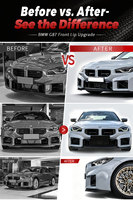 Kit de carrosserie de style CS pour BMW M2 G87, pièces automobiles Perfiply, kit de conversion avec lèvre avant en fibre de carbone véritable
