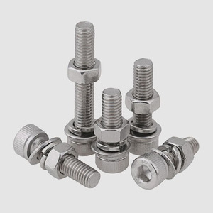 Juego de tornillos y tuercas hexagonales métricos de acero inoxidable 304 con combinación de resorte plano - Product Image 5