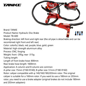MTB bisiklet fren reçine Pad yağ basınç kumpas CNC zanaat 160mm Rotor bisiklet 4 pistonlu hidrolik disk frenler - Product Image 4