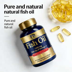 1200mg Minyak Ikan Laut Dalam Softgel Pelepasan Cepat, 360mg Omega-3, Mungkin Mengurangi Risiko Penyakit Jantung Koroner, untuk Dewasa - Product Image 2