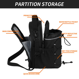 Bolso <span class=keywords><strong>de</strong></span> Gimnasio Magnético Reflectante con Logo Personalizado y Soporte para Botella <span class=keywords><strong>de</strong></span> Agua, Bandolera para Hombre - Product Image 4