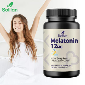 Großhandel 12mg Melatonin Schlafmittel 100% Drogenfrei Beerengeschmack 180 Tabletten Nahrungsergänzungsmittel in Sporternährung Schlaftabletten - Product Image 5