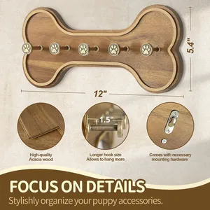 TP TP-35025 Porta Guinzaglio per Cani da Parete in Pelle, Gancio Portachiavi, Portaoggetti <span class=keywords><strong>Moderno</strong></span> Semplice a 1 Livello per Ingresso/Soggiorno - Product Image 3