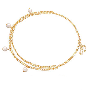 Ensemble de chaînes de taille dorées avec pendentif géométrique, chaîne de corps tendance pour femme, style hip-hop en alliage de zinc pour usage quotidien - Product Image 5