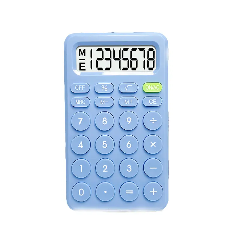 Factory direct sale high quality school office stationery 8/12 digit mini cute portable multiple color calculator easy to use