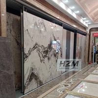 Huazhimeng, panel de exhibición de azulejos de empuje de gran formato, mosaico de azulejos de cerámica, muestra de piedra, soporte de exhibición deslizante, estantes para sala de exposición