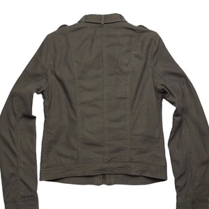 Blouson Napoléon Homme Tendance 2026 Personnalisé en Twill de Coton Épais Délavé Style Vintage avec Fermeture Éclair et Coupe Courte - Product Image 2