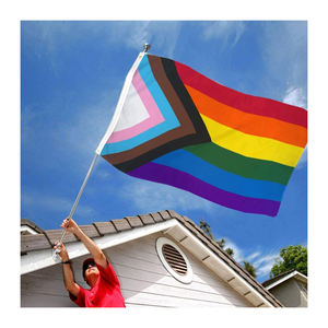 Poliéster LGBTQ Arco Iris bandera lesbiana homosexual bisexual pansexualidad transgénero orgullo bandera accesorio pantalla - Product Image 3