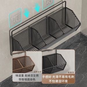 Cadre d'assaisonnement mural non perforé Boîte de rangement en métal domestique pour cuisine Étagère murale pratique et élégante - Product Image 5