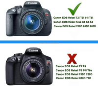 Kit de Adaptador de Corriente Alterna ACK E8 DR-E8, Acoplador de Corriente Continua LP-E8, Batería Ficticia para Canon T3i, EOS Rebel T5i, T4iT2i, Kiss X6