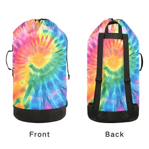 Nouveauté : Sacs à dos de rangement pliables, résistants à l'eau, grande capacité, avec imprimé tie-dye personnalisé, design tendance, pour la maison - Product Image 4