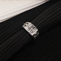 Bague Croisée Vintage pour Hommes Style Hip Hop Punk Tendance Design Ouvert en Alliage – Vente en Gros Europe et Amérique