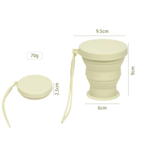 Gobelet d'eau pliable en silicone de haute qualité, design simple, portable et réutilisable, idéal pour le camping et les sports. - Product Image 5