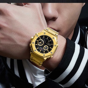 Montre sport pour homme NAVIFORCE, bracelet en acier inoxydable, étanche, quartz, affichage LCD, montre durable, Relogio Masculino - Product Image 5