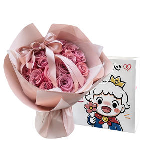 Bouquet éternel de roses Mobo, cadeau de <span class=keywords><strong>la</strong></span> Saint-Valentin, anniversaire, mariage, savon de luxe en poudre douce de haute qualité, style INS, LED, confession - Product Image 4