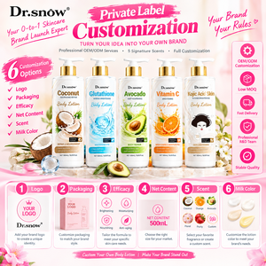 Lotion corporelle Dr.snow 500 ml hydratante, nourrissante, blanchissante et éclaircissante pour tous types de peaux, femmes adultes - Product Image 5