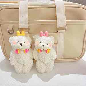 Маленький плюшевый мишка, плюшевые брелки, игрушки, розовый румяна, плюшевый мишка, День Святого Валентина, плюшевая игрушка, милый мягкий мини плюшевый медведь, брелок - Product Image 3