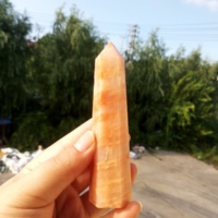 Kristal Penyembuhan Alami Aventurine Oranye Bentuk Menara untuk Dekorasi Rumah Obelisk Grosir