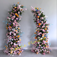 FAR026 Fleurs d'Arche de Mariage Arrangement Floral Artificiel en Corne pour Toile de Fond d'Arche en Soie pour Décoration d'Événements de Mariage