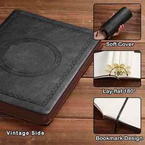 Cuaderno de Tapa Dura de Cuero B6 con Encuadernación Térmica, Forrado, Estilo Vintage, Personalizado con Grabado, Bordes Dorados y Marcador de Cinta - Product Image 3