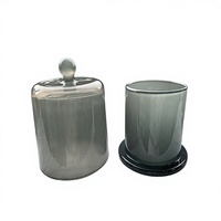 Tasse en verre faite à la main d'aromathérapie de bougie de pierre de diffuseur avec le couvercle en verre
