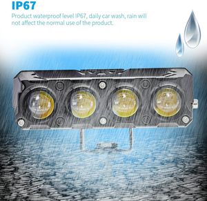 12-80V <b>LED</b> Auxiliary Headlight Yellow White 6 Lens Spotlight for Motorcycles Electric Vehicles External - Product Image 2