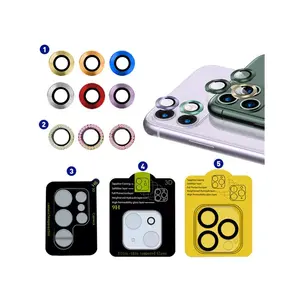 เลนส์กล้องกระจกนิรภัย9H ใสสูง,อุปกรณ์ป้องกันกระจกสำหรับ <span class=keywords><strong>iPhone</strong></span> 11 12 13 14 Pro Max - Product Image 2