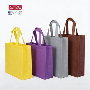 Reusable Polypropylene Laminated Non Woven Shopping Tote Grocery <b>Bag</b> Letter Pattern Custom Logo Custom Size Zipper Closure - Product Image 1