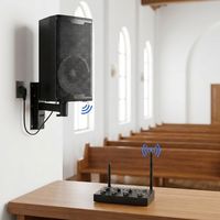 Haut-parleur actif mono en bois sans fil 260W 4 Ohm pour événements audio, églises et événements religieux