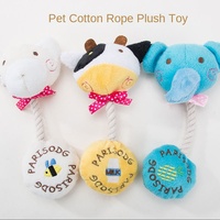 Usine directe en gros transfrontalier mignon chat chien jouet en peluche vache éléphant ours en corde de coton balle en caoutchouc emballé dans des sacs