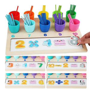 Jinying - Juguetes Educativos Tempranos, Palitos de Contar de Colores Digitales, Juguetes de Aprendizaje Matemático, Juguete de Madera para Niños - Product Image 4