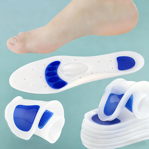 Plantillas Ortopédicas con Soporte de Arco <span class=keywords><strong>para</strong></span> Fascitis Plantar, Gel de Silicona, Absorción de Impactos, Comodidad <span class=keywords><strong>para</strong></span> Pies Planos, Alivio del Dolor de Talón - Product Image 1