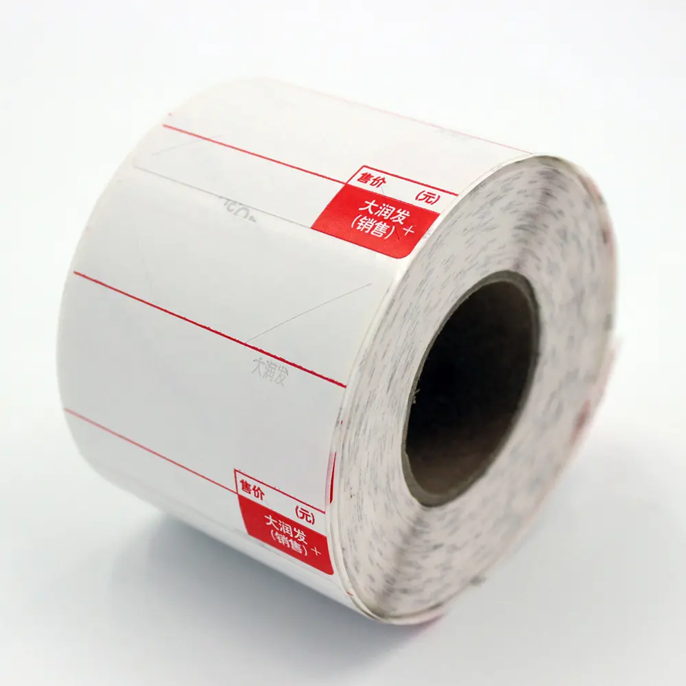 Topcoated Liner Thermische Etiketten Van Merk Zelfklevende Verzending Direct Thermische Voering Minder Labels