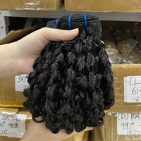 Tendance Actuelle : Lots de Cheveux Humains Naturels Bruts Brésiliens Remy 12A, Ondulés Pixie Jerry Curly, en Promotion, Grand Stock