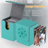 Boîte de rangement pour cartes en cuir PU de qualité supérieure pour MTG Premium Symbols, compatible avec les cartes à collectionner TCG CCG