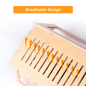 Casa per animali da compagnia 24 pollici criceto trasparente gabbia criceto habitat recinzione legno cornice pannelli acrilici - Product Image 2