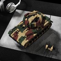 97031 Vehículo Antiaéreo Thunderbolt Alemán de la Segunda Guerra Mundial, Set de Construcción de Tanque de Plástico ABS con Camuflaje, Juguete de Construcción Difícil