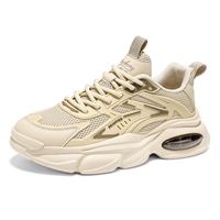 Chaussures décontractées pour hommes, baskets épaisses à plateforme, rehaussantes, respirantes, en maille, avec coussin d'air, antidérapantes, légères et confortables
