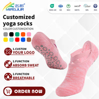 Calcetines deportivos antideslizantes para mujer para Barre Pilates y Yoga Medias antideslizantes con logotipo personalizado en la parte inferior para una base segura