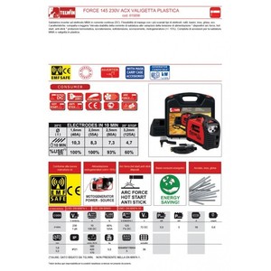 TELWIN FORCE 145 Soudeuse à onduleur 230V Soudeuses à pression Modèle 815856 - Product Image 1