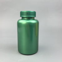 Flacon de complément alimentaire personnalisé avec finition nacrée métallique, bouchon à vis sécurité enfant, contenants vides en plastique pour emballage de capsules alimentaires