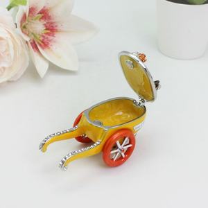 SHINNYGIFTS Style moderne peint à la main crème glacée voiture émail bibelot et charnière boîte à bijoux Unique décor à la maison cadeaux pour les femmes - Product Image 6