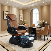 Kangmei Prix Abordable Vente en Gros Mobilier Moderne pour Salon de Manucure Pompe de Vidange Sans Tuyau Spa pour les Pieds à Remous Chaise de Manucure Pédicure