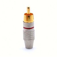 Conector RCA Macho de Alta Fidelidad, Adaptador de Audio y Video de Metal, Conectores RCA sin Soldadura, Conector RCA Lotus 270rca sin Soldadura para Reproductor VCD