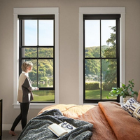 NUOXIN 36x60 Factory Outlet Extérieur Insonorisé Isolé Verre Sash Aluminium Simple Hanging Windows