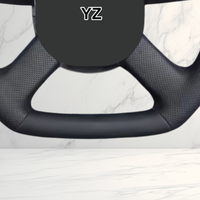 Volant en cuir pleine fleur YZ Custom à fond plat avec palettes de changement de vitesse pour Chrysler 300 300C 2005+ 5.7L HEMI DODGE Challenger Charger
