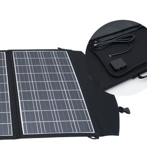 Panneau solaire portable pliable 75W 900D étanche pour l'extérieur, alimentation mobile avec éclairage LED 3 cellules pour appareils mobiles - Product Image 3