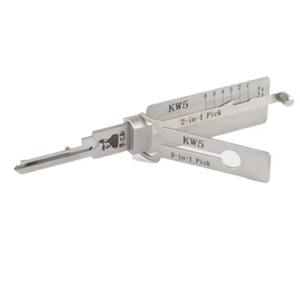 Alat Pembuka Kunci Lishi KW5 <span class=keywords><strong>2</strong></span> in 1, 6 Pin untuk Kunci Pintu, Alat Pembuka Kunci dari Baja Anti Karat untuk Ahli Kunci - Product Image 3