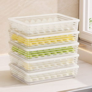 Boîte de stockage de boulette Réfrigérateur Boîte de <span class=keywords><strong>conservation</strong></span> de couvercle en <span class=keywords><strong>aluminium</strong></span> moulé par injection en plastique de qualité alimentaire avec couvercle Capacité de 1-3L- - Product Image 1