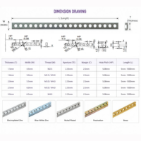 Pièces usinées CNC M2.5 M3, composants électroniques, profilés en aluminium, accessoires de châssis, rails horizontaux, inserts filetés